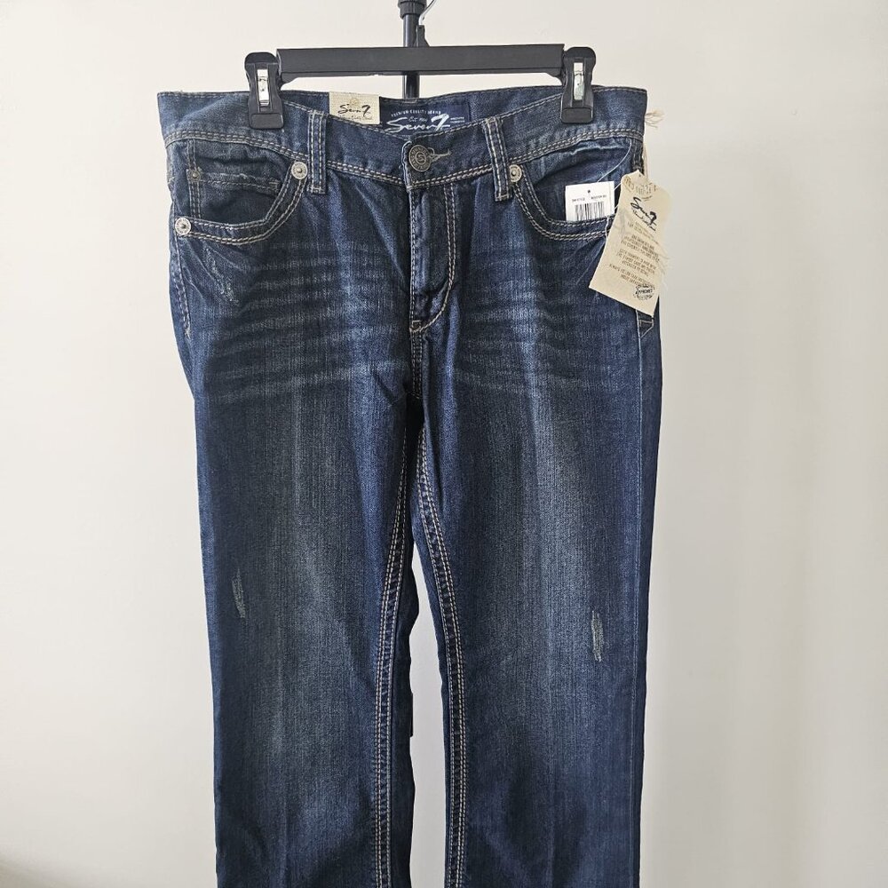 Seven7 Boot. Jeans. SIze 32. Color ark indigo blue. NWT